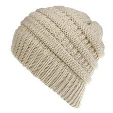 Mixed Color Knitted Wool Hat Ladies Non-labeled Ponytail Hat | Mode