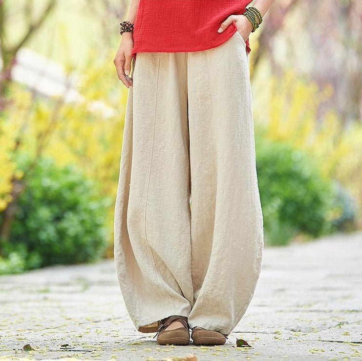 Tight Waist Plus Size Loose Trousers Women Casual Pants | Mode