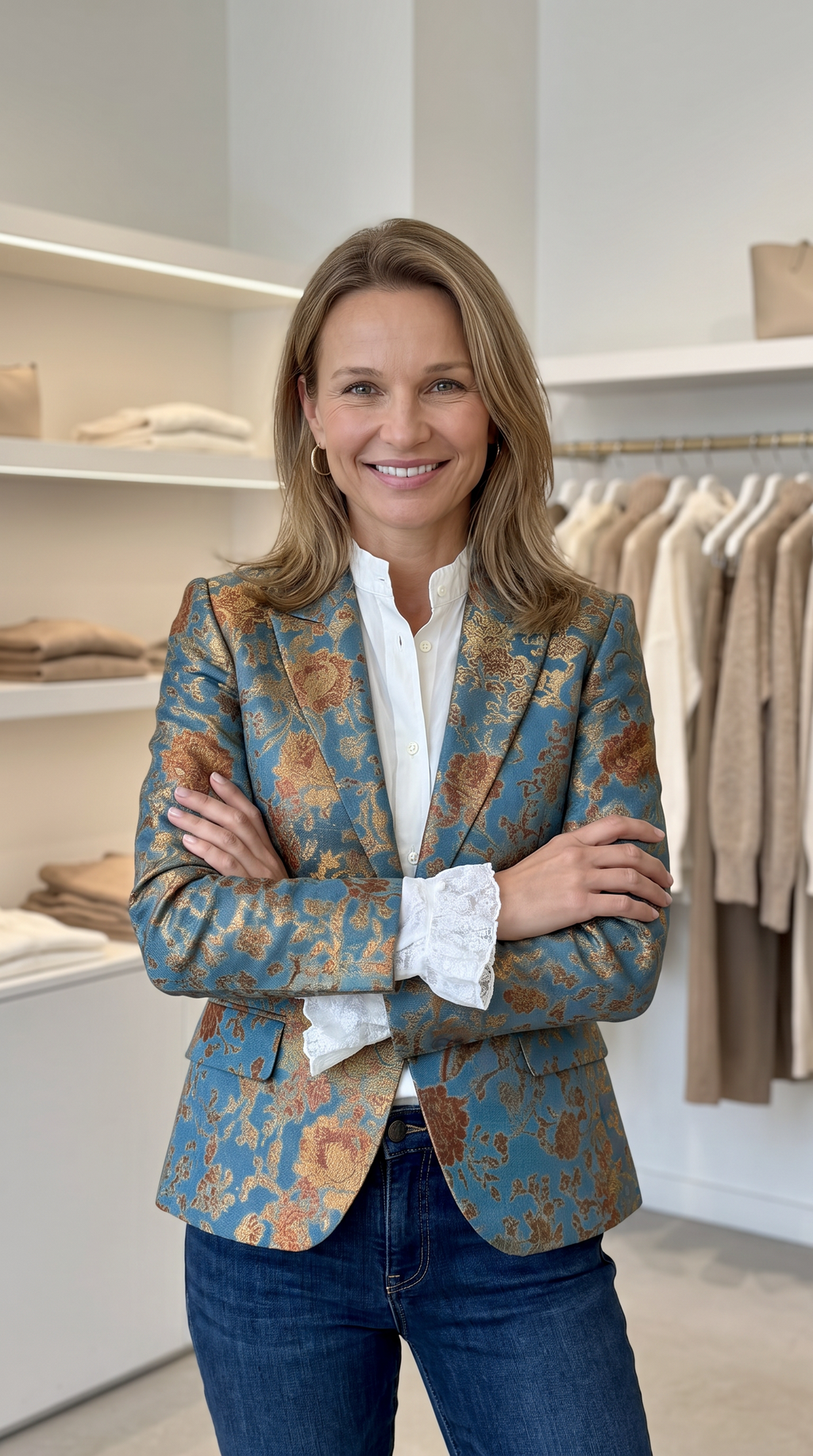 Blazer Printemps Rétro Style Européen et Américain