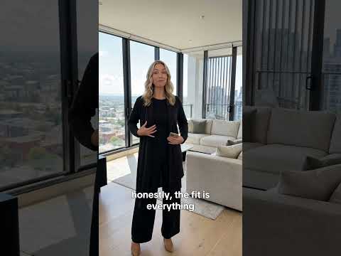 Ensemble cardigan 3 pièces de couleur unie avec gilet sans manches fendu, veste à manches longues et pantalon large